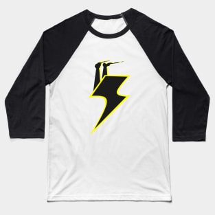 Lightning bolt With two chimneys with pollution Baseball T-Shirt